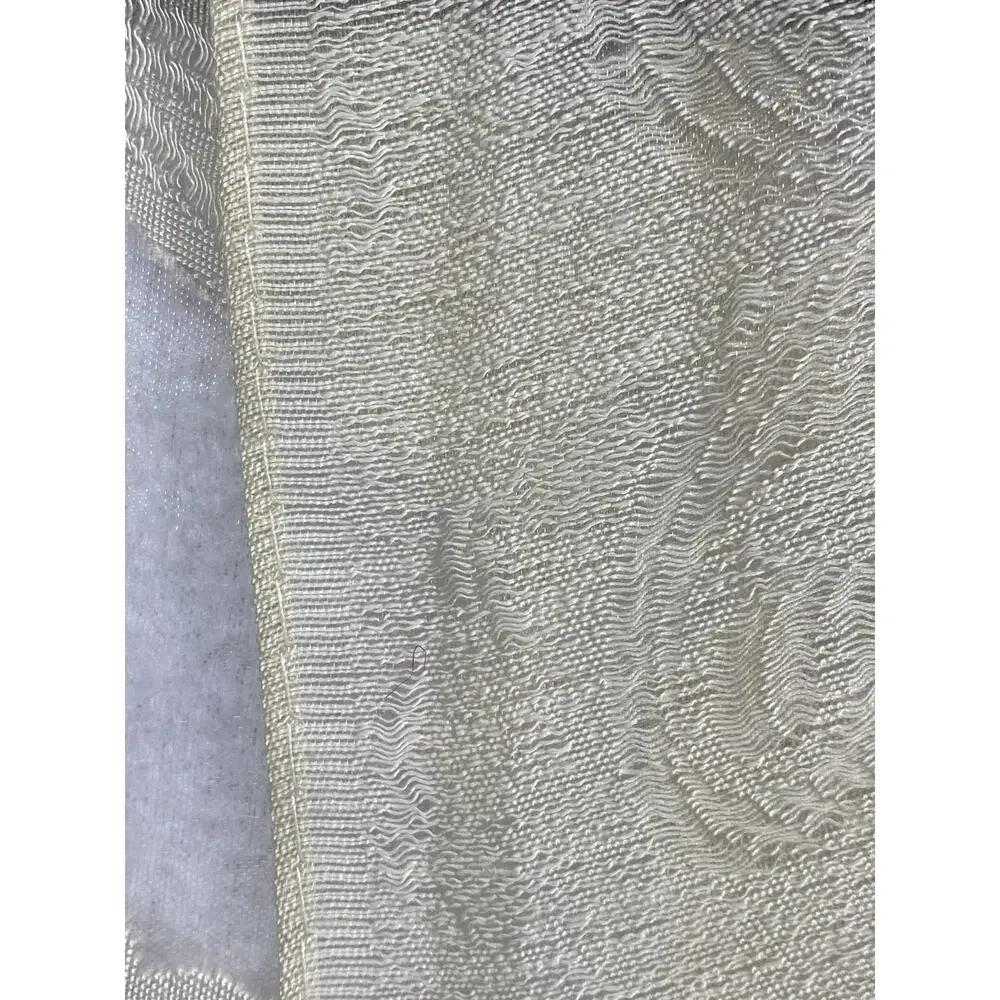 PRETTY PERSUASIONS Scarf Shanghai Night Sheer Jacquard Shawl Coverup Off White